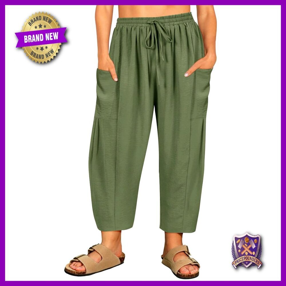 Plus Size Palazzo Harem Pants Drawstring Waist Wide Leg Casual Beach